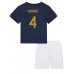 Frankrike Raphael Varane #4 Barnkläder Hemma matchtröja till baby VM 2022 Kortärmad (+ Korta byxor) Billigt